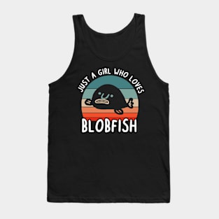 Girl blobfish love underwater pink animal Tank Top